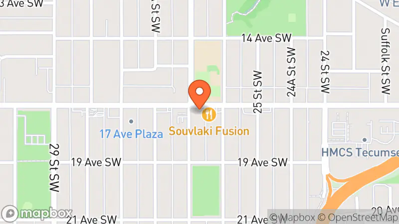 Map showing location of 17th Ave Thrift Store