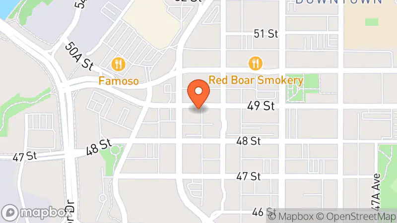 Map showing location of African Caribbean Thrift and Rental Store