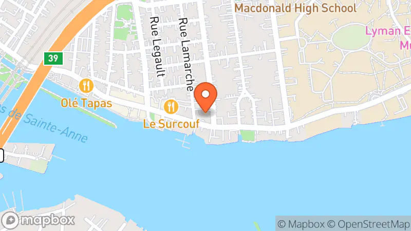 Map showing location of Allée des Aubaines/Bargain Alley