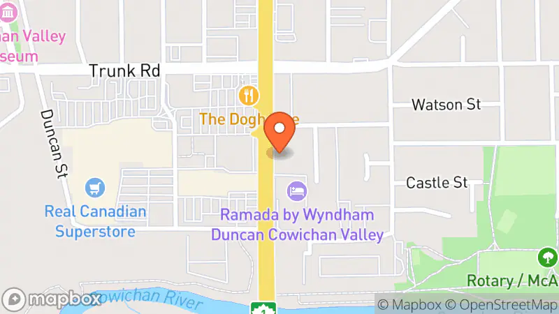 Map showing location of Alley Kats Deal Den