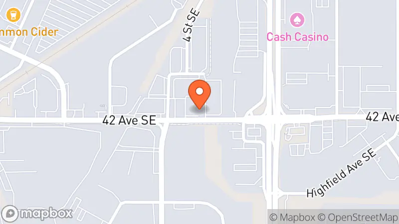 Map showing location of Allsold.ca Calgary's Used Office Furniture Store