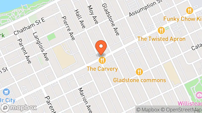 Map showing location of Audrey's Closet & Company