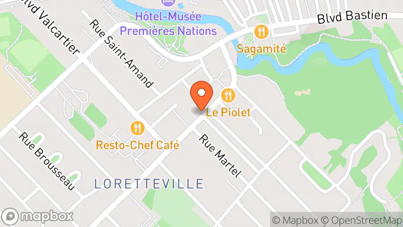 Map showing location of Aux caprices de Romeo