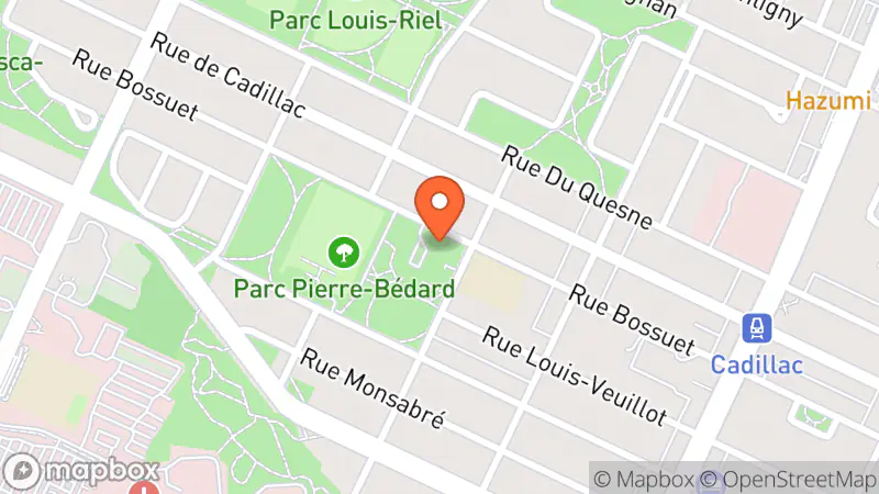 Map showing location of Bazar Marie Reine de cœurs
