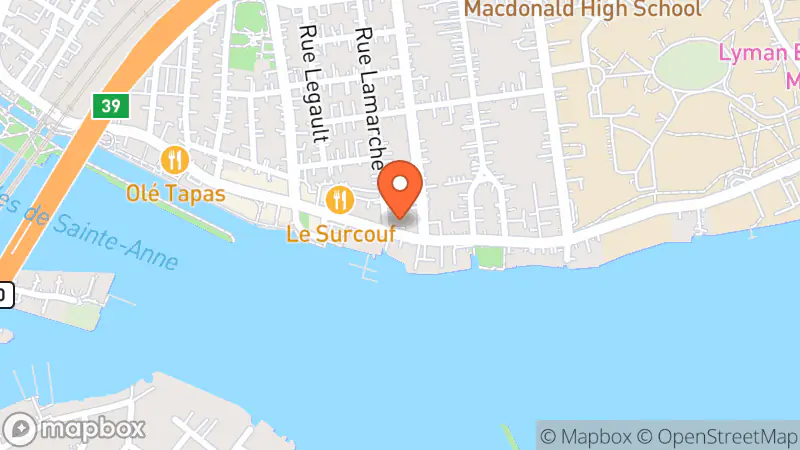 Map showing location of Boutiques d'occasion pour NOVA (Librairie) /Thrift Shops for NOVA (Bookstore)