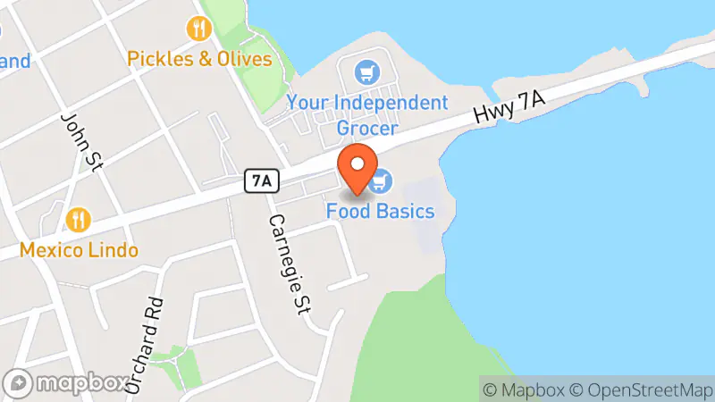 Map showing location of Camille's Closet