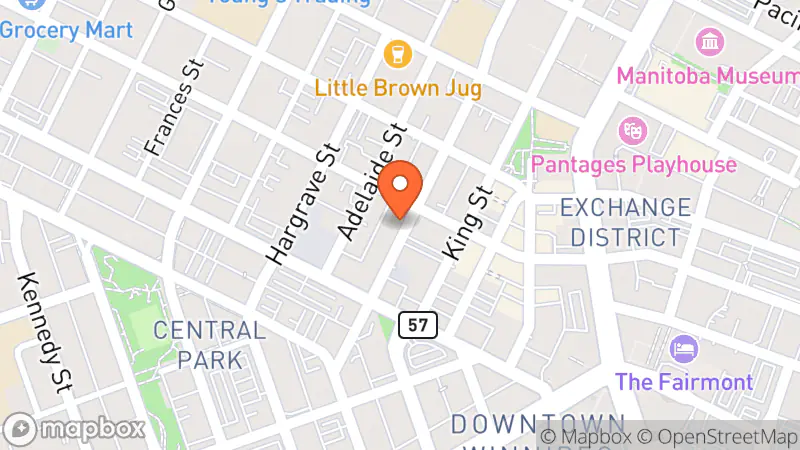 Map showing location of Canadian Goodwill Industries