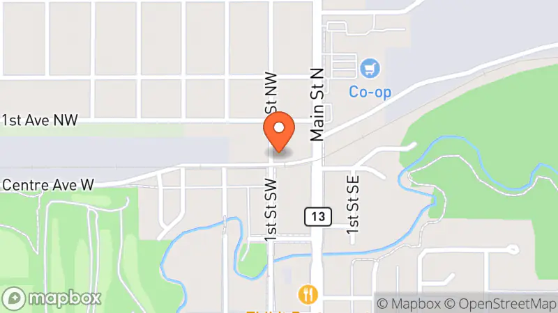 Map showing location of Carman MCC Thrift Shop