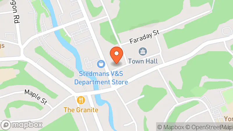 Map showing location of Choices Thrift and Gift Store