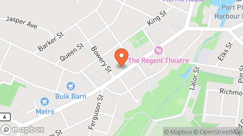 Map showing location of Community Care's Thrift Shop