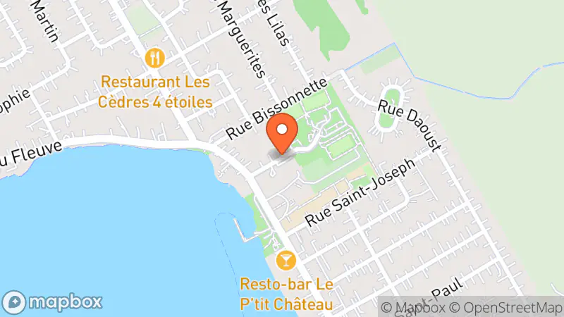 Map showing location of Comptoir familial Les Cèdres