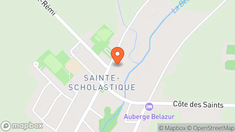 Map showing location of Comptoir O.S.E.É.S Ste-Scho Mirabel