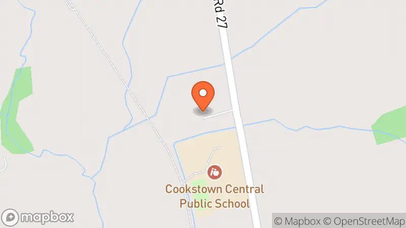 Map showing location of Cookstown Antique Market