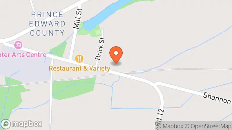 Map showing location of County Traders