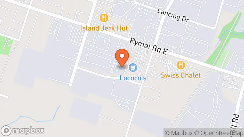 Map showing location of Drop 'n' Shop Thrift Store