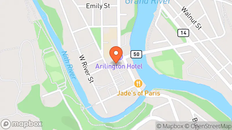 Map showing location of El Thrift