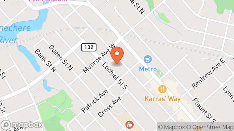 Map showing location of Ellie's Closet