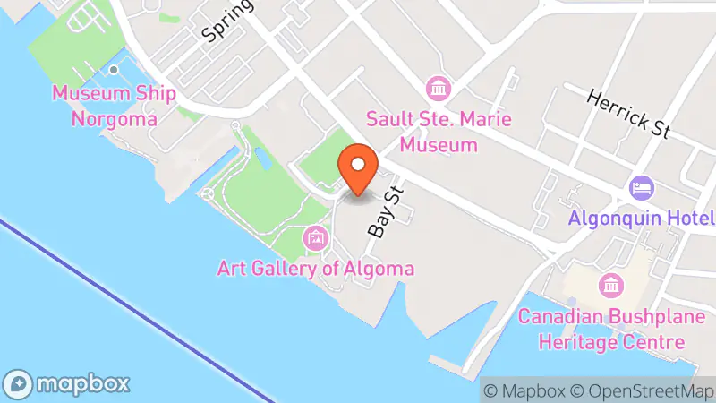 Map showing location of Friends of the Library Bookstore