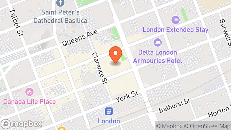 Map showing location of Friends of the London Library Bookstore
