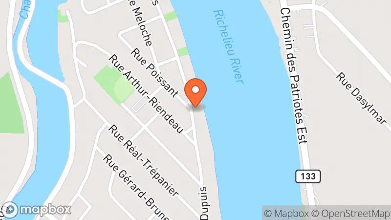 Map showing location of Frip & Pousse