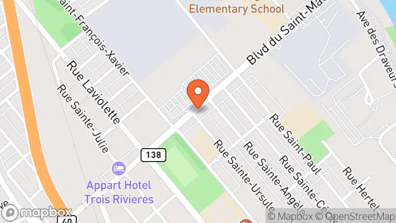 Map showing location of Friperie Comsep