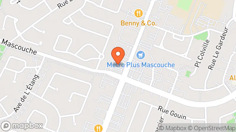 Map showing location of Friperie Grand Coeur Mascouche