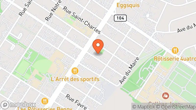 Map showing location of Friperie La Voûte