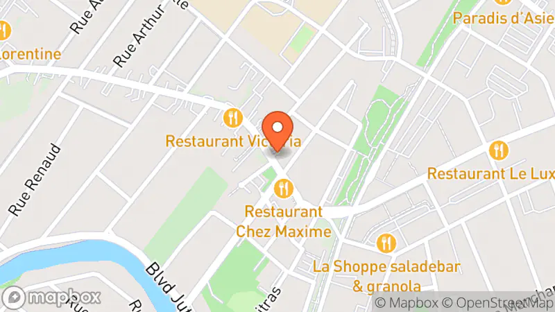 Map showing location of Friperie Mado