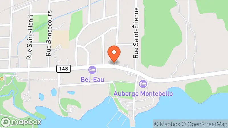 Map showing location of Friperie Montebello