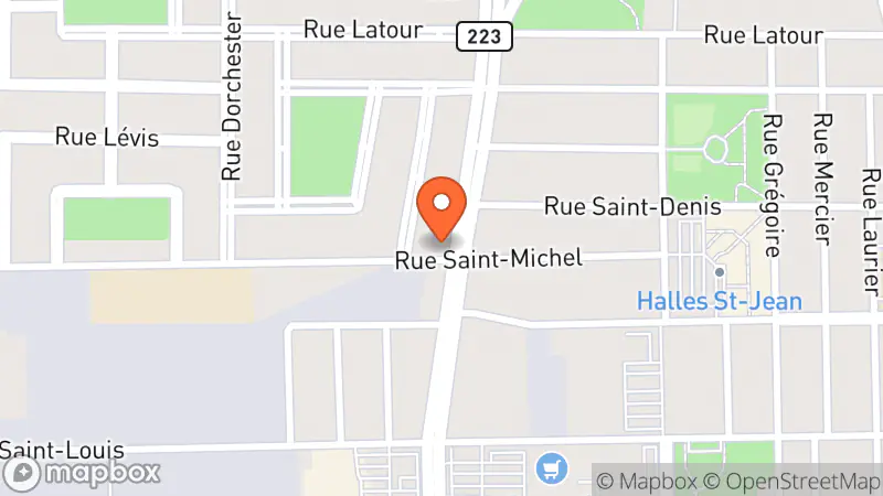 Map showing location of Friperie rebelle et raffinée