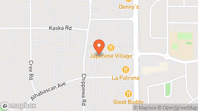 Map showing location of Goodwill Athabascan Ave Donation Centre