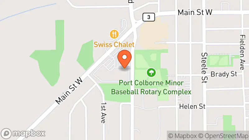 Map showing location of Goodwill Niagara