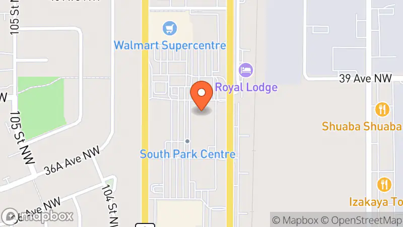 Map showing location of Goodwill SouthPark Thrift Store & Donation Centre