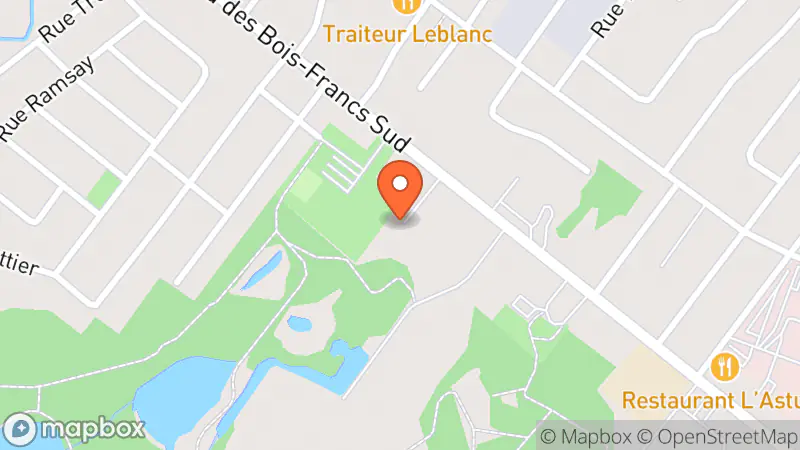 Map showing location of Goudreault Meubles Inc