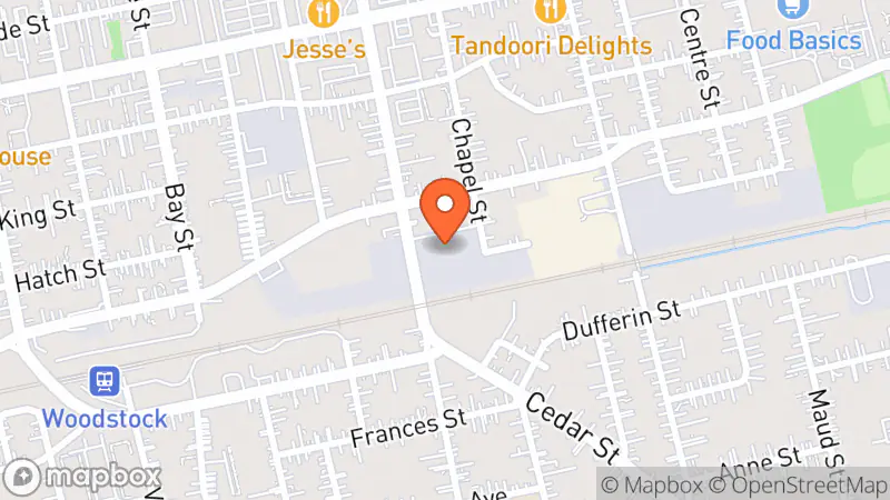 Map showing location of Grace Marks Vintage