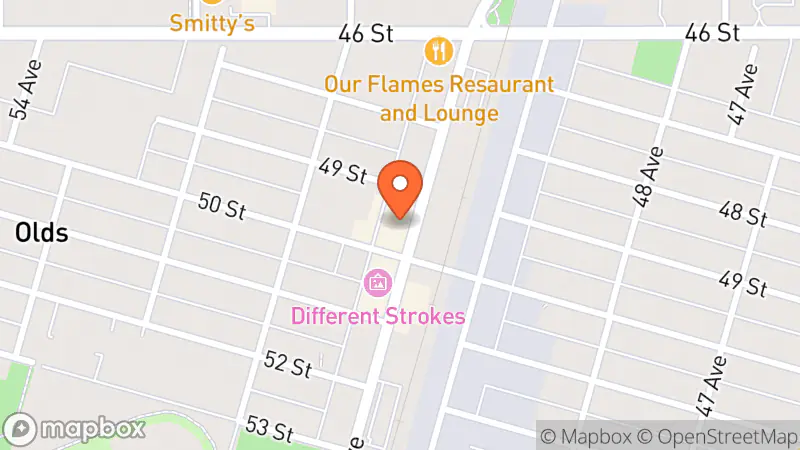 Map showing location of Grammie's Nooks & Crannies