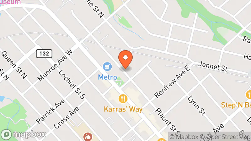 Map showing location of Gran and Pops Thrift Shop