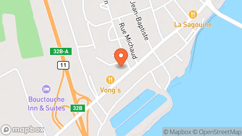 Map showing location of Guy's Frenchys