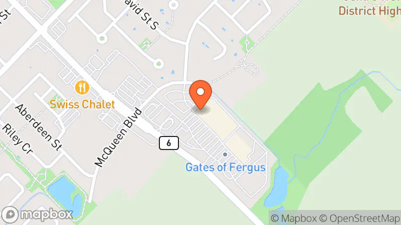 Map showing location of Habitat for Humanity GW Fergus ReStore