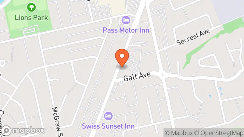 Map showing location of Habitat for Humanity Penticton ReStore