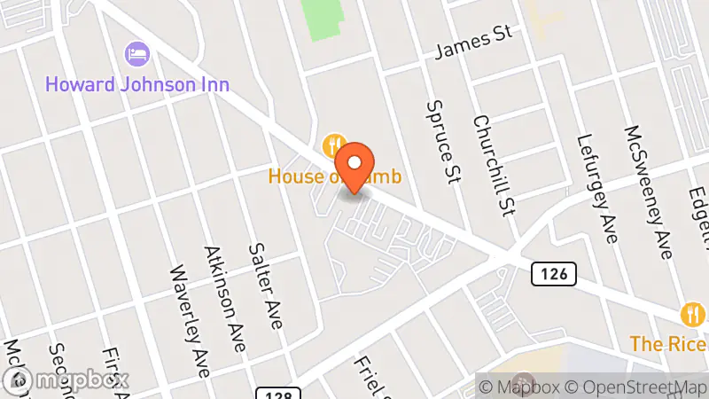 Map showing location of Habitat for Humanity