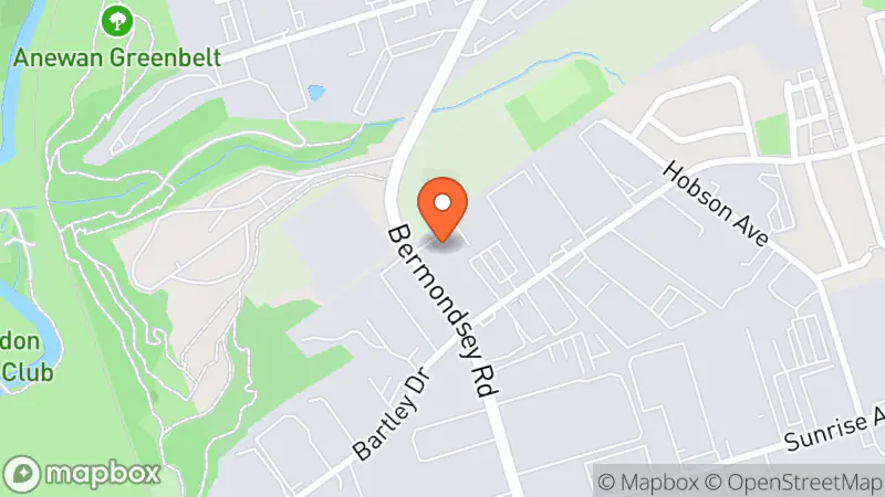 Map showing location of Habitat ReStore East York