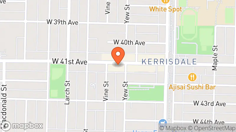 Map showing location of HOB Thrift Boutique