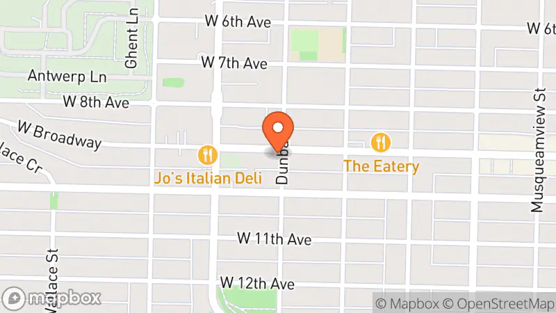 Map showing location of Hob Too Thrift Store