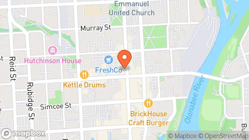 Map showing location of Hock Shop Canada