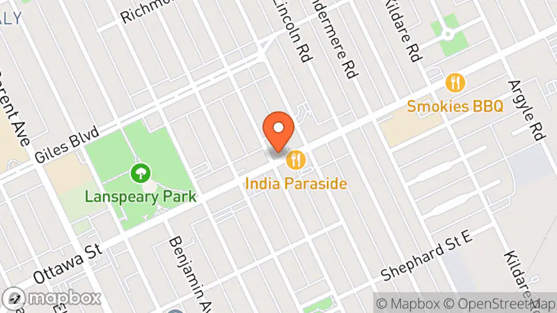 Map showing location of Holland Consignment Shoppe & Auction House