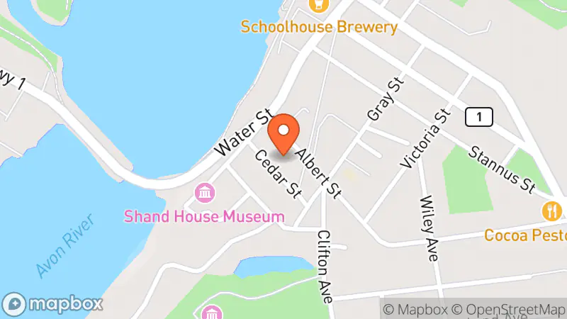 Map showing location of In The Bin Used Clothing