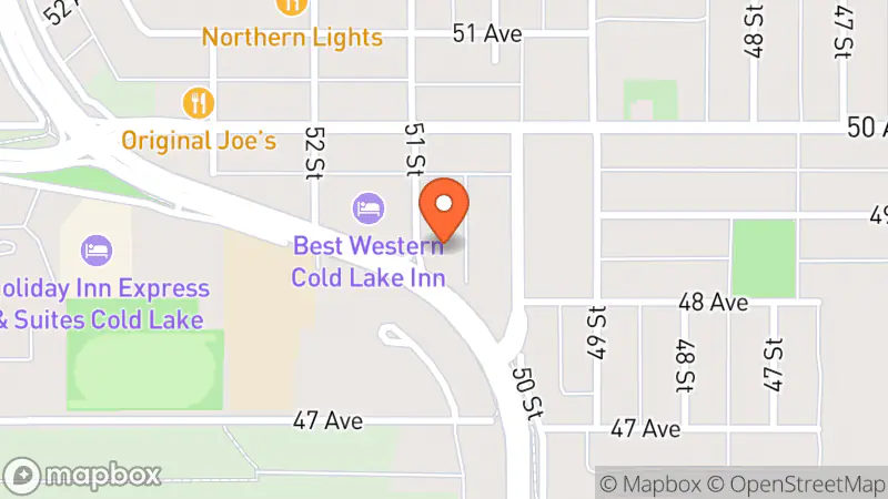 Map showing location of Kokum corner thrift store