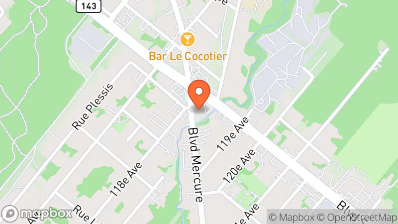 Map showing location of La Boîte Aux Chiffons