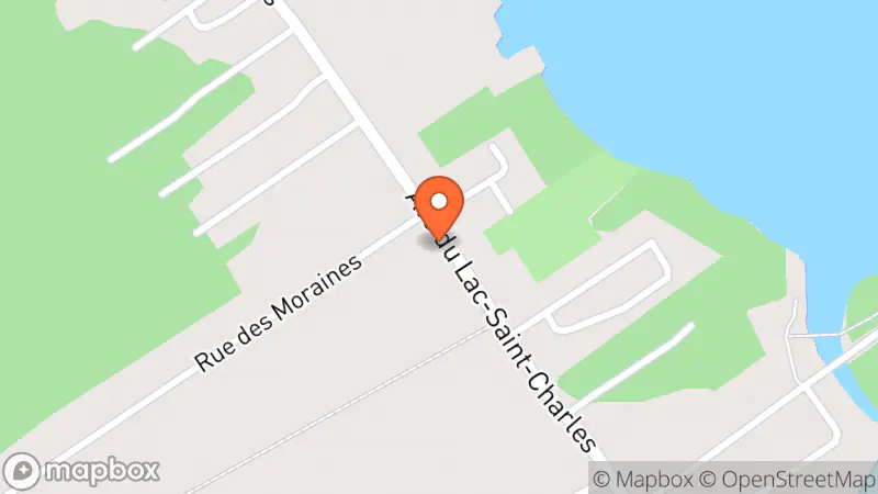 Map showing location of La Ressourcerie de Lac-St-Charles